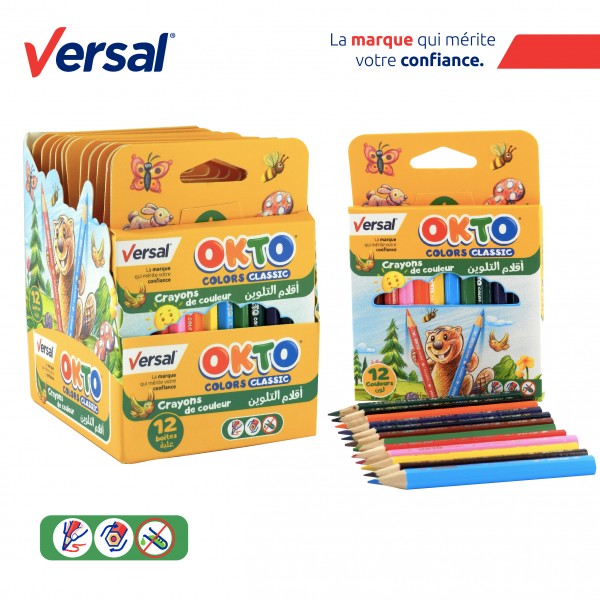 Crayon De Couleur 12 GM VERSAL Réf-114005