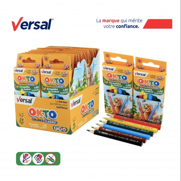 Crayon De Couleur 6 PM VERSAL Réf-114008